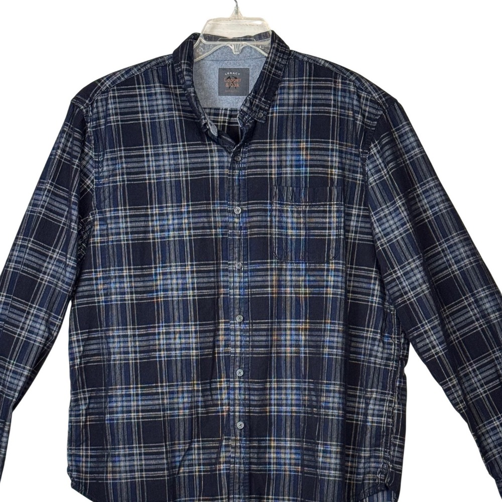 Legacy Copper Oak Blue Plaid Flannel Shirt‎ Long Sleeve Button Down Men's XXL